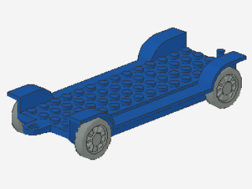 Fabuland Car Chassis 6 x 14 (fabaa1) blue