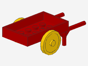 Lego Fabuland Wheelbarrow (fabad6c01) red