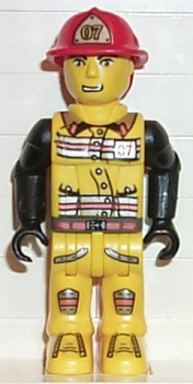 Lego Minifigur js007 Feuerwehrmann