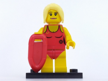 Lego Minifigur Rettungsschwimmerin (col02-08)