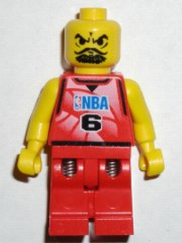 Lego Minifigur nba041 Spieler Nummer 6
