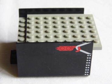 Lego Hull, Middle 8 x 6 x 3 1/3 (x146c01pb03) black, decorated fake sticker