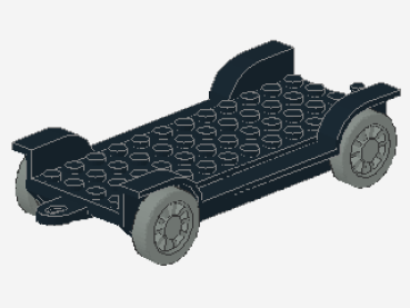 Fabuland Autochassis 6 x 12 (x852c01) schwarz