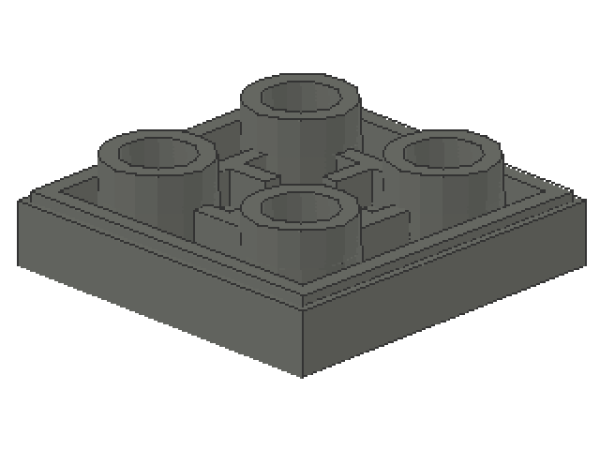 Lego Tile 2 x 2 (11203) inverse, dark bluish gray