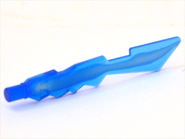 Lego Minifigure Sword (11439pb01) jagged, transparent dark blue