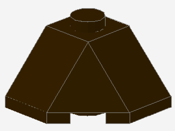 Lego Wedge 2 x 2 (13548) Corner, dark braun