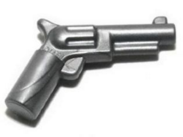 Lego Minifigure Revolver (13562) flat silver