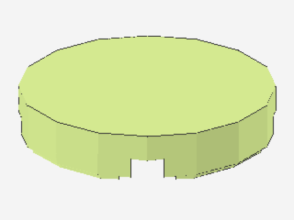 Lego Tile 2 x 2 (14769) round, Stud Holder, yellowish green