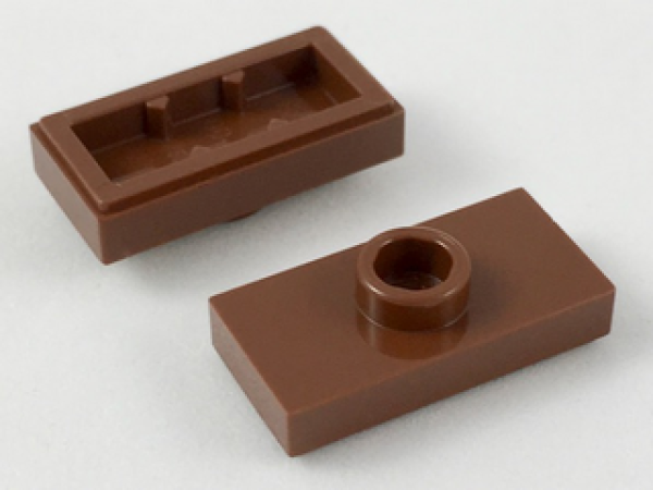 Lego Platte, modifiziert 1 x 2 (15573) rötlich braun
