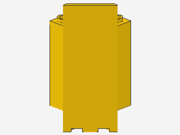 Lego Panel 3 x 3 x 6 (2345) Corner Wall, yellow