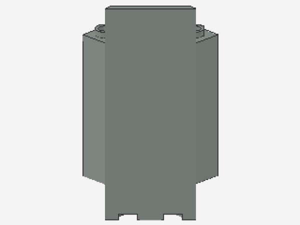 Lego Panel 3 x 3 x 6 (2345) Corner Wall, light gray