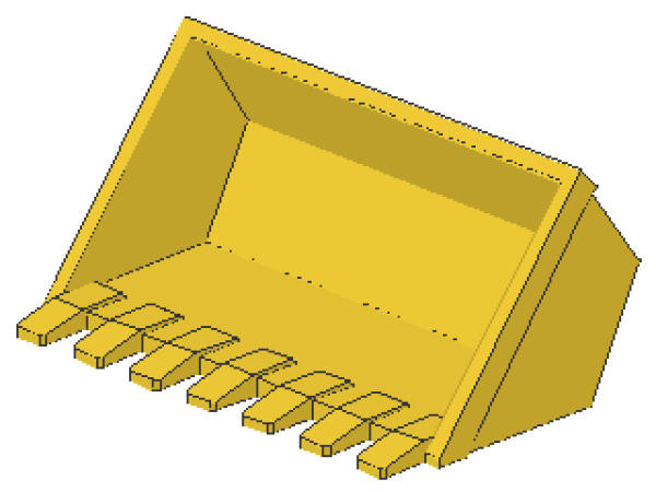 Lego Excavator Bucket, yellow (2347)