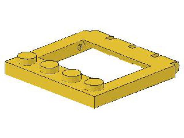 Lego Hinge 4 x 4 (2349) Vehicle Roof, yellow