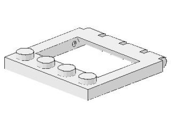 Lego Hinge 4 x 4 (2349) Vehicle Roof, white