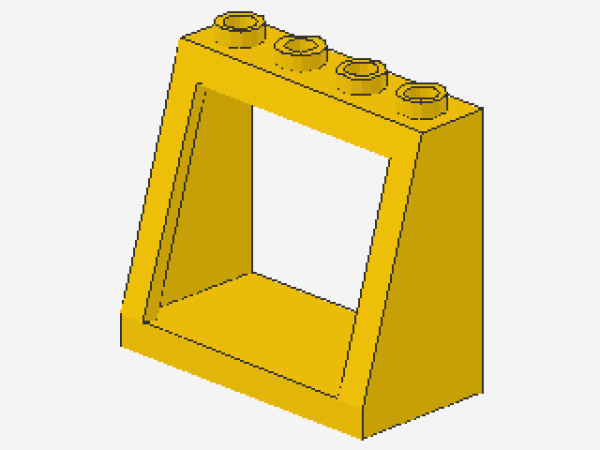 Lego Windscreen 2 x 4 x 3 (2352b) yellow