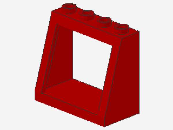 Lego Windscreen 2 x 4 x 3 (2352b) red