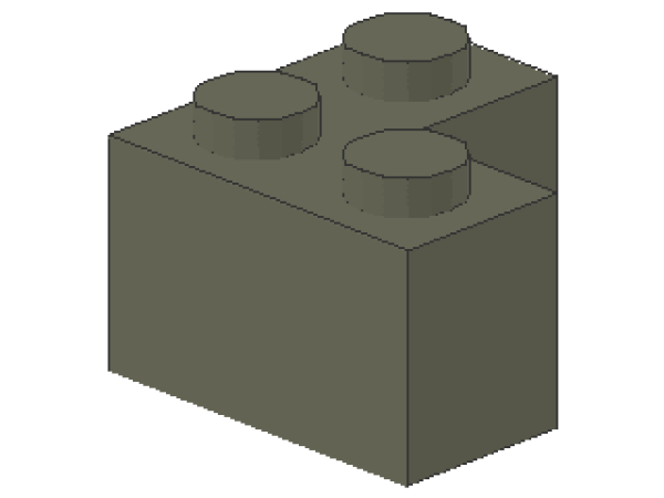 Lego Stein 2 x 2 x 1 (2357) dunkel grau