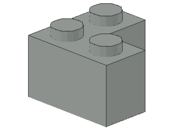 Lego Stein 2 x 2 x 1 (2357) hell grau