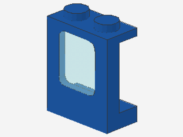 Lego Fenster 1 x 2 x 2 (2377c01) Flugzeug, blau