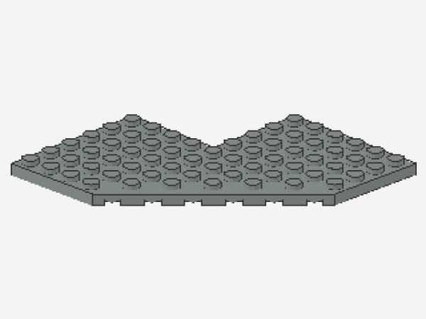 Lego Keilplatte 10 x 10 (2401) ohne Ecke, hell grau