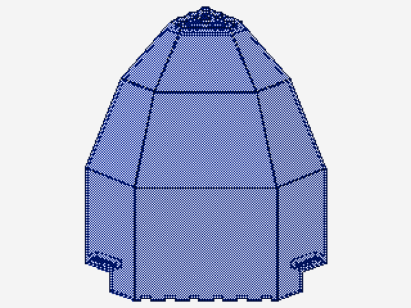 Lego Paneel 10 x 10 x 12 (2409) Quarter Dome, transparent dunkel blau