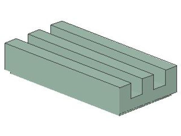 Lego Fliese 1 x 2 (2412b) Gitter, mit Nut, sand grün