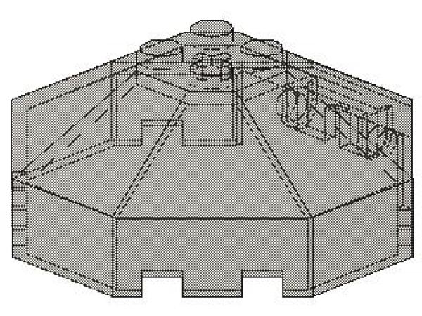 Lego Windscreen 6 x 6 x 2 (2418b) transparent black