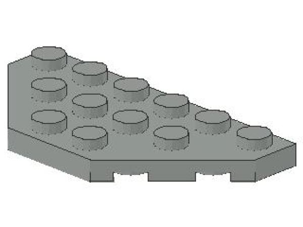 Lego Wedge Plate 3 x 6 (2419) light gray