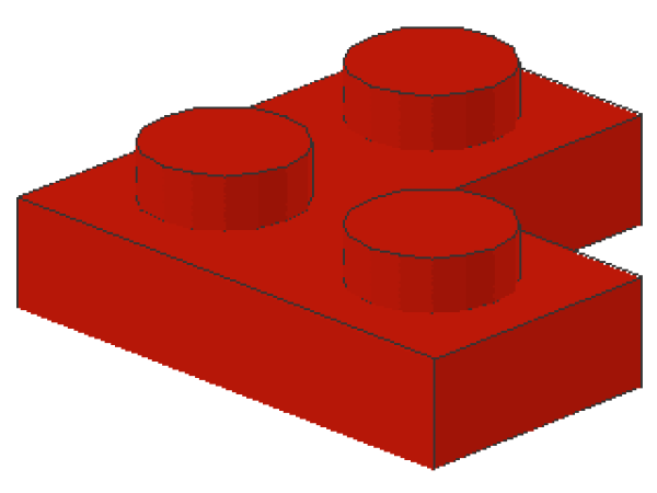 Lego Platte 2 x 2 Ecke (2420) rot