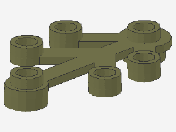 Lego Pflanzenblätter 4 x 3 (2423) oliv grün