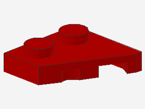 Lego Keilplatte 2 x 2 (24299) links, rot
