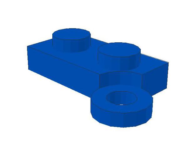 Lego Hinge Plate 1 x 4 (2429) Base, blue