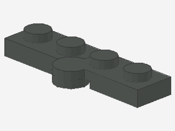 Lego Hinge Plate 1 x 4 (2429c01) dark gray