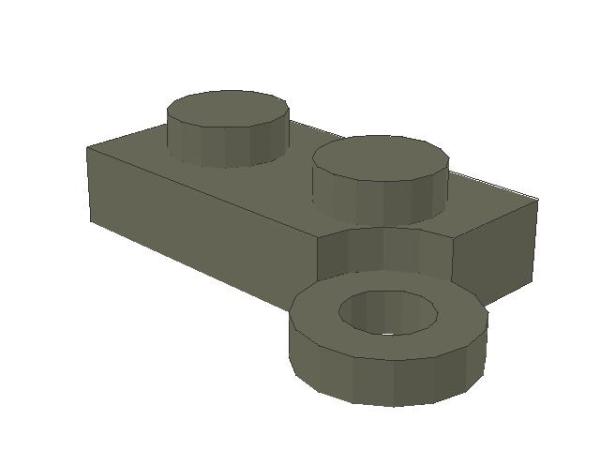 Lego Scharnier Platte 1 x 4 (2429) Basis, dunkel grau