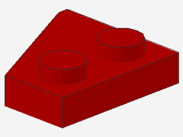 Lego Keilplatte 2 x 2 (24307) rechts, rot