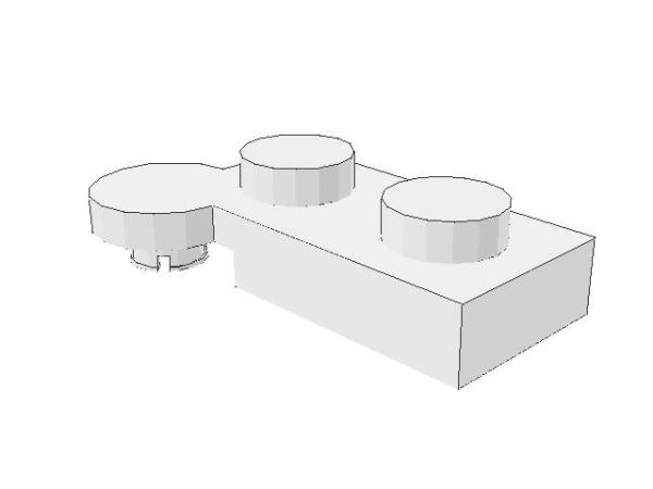 Lego Scharnier Platte 1 x 4 (2430) Top, weiß
