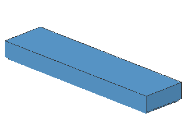 Lego Tile 1 x 4 (2431) medium blue