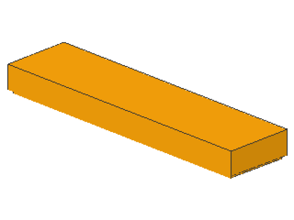 Lego Tile 1 x 4 (2431) medium orange