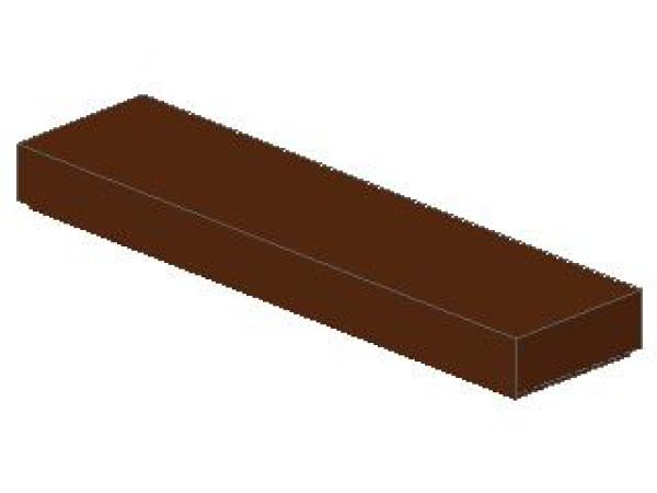 Lego Tile 1 x 4 (2431) reddish brown