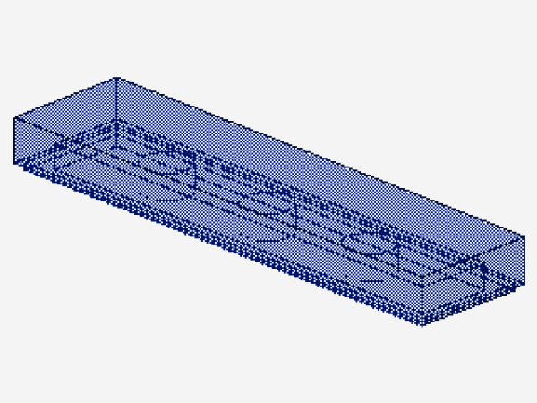 Lego Tile 1 x 4 (2431) transparent dark blue