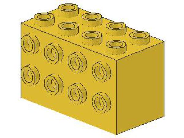 Lego Brick, modified 2 x 4 x 2 (2434) yellow