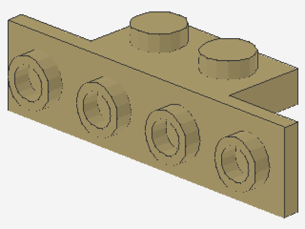 Lego Bracket 1 x 2 - 1 x 4 (2436) tan