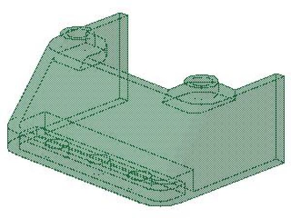 Lego Windscreen 3 x 4 x 1 1/3 (2437) transparent green