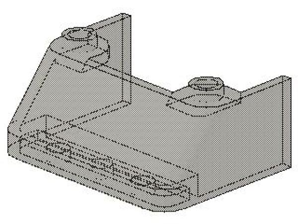 Lego Windscreen 3 x 4 x 1 1/3 (2437) transparent black