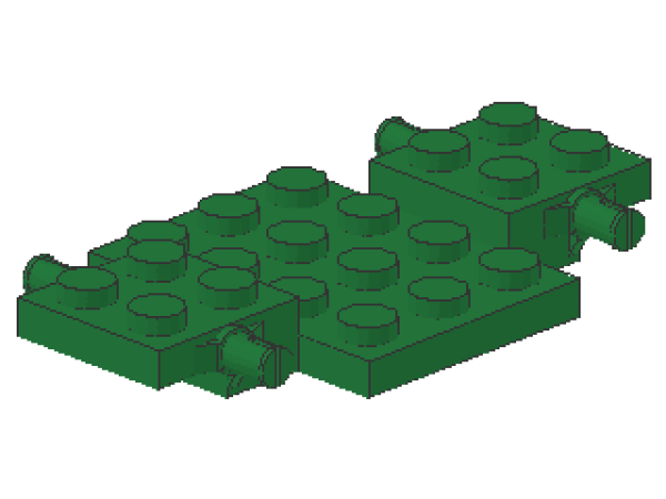 Lego Vehicle Base 4 x 7 (2441) green