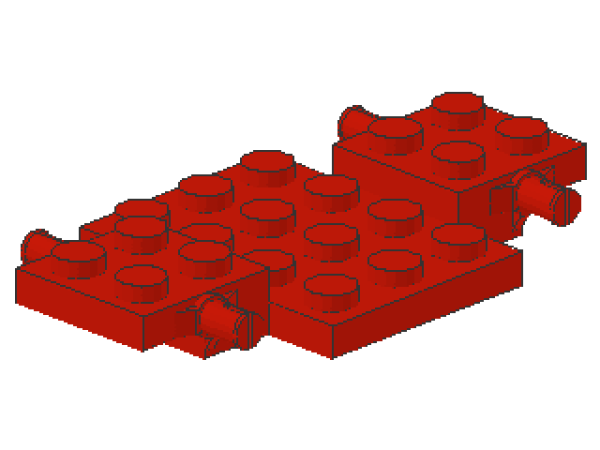 Lego Vehicle Base 4 x 7 (2441) red