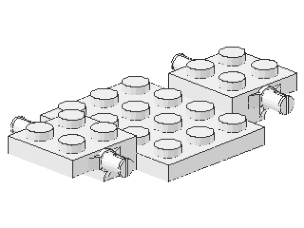 Lego Vehicle Base 4 x 7 (2441) white