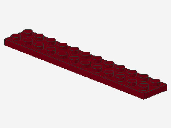 Lego Platte 2 x 12 (2445) dunkel rot