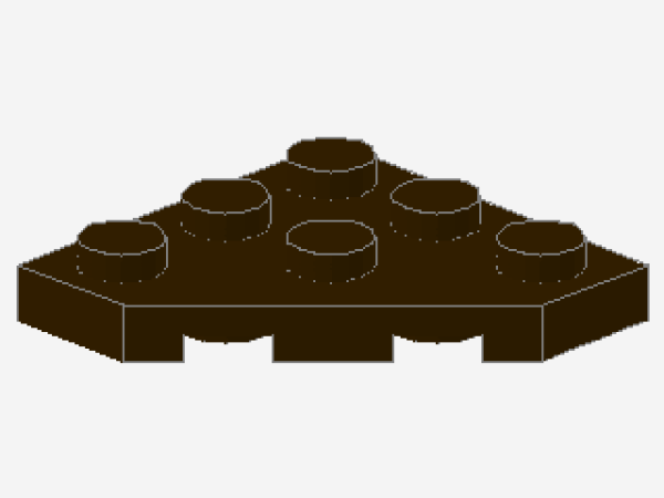 Lego Keilplatte 3 x 3 (2450) dunkel braun