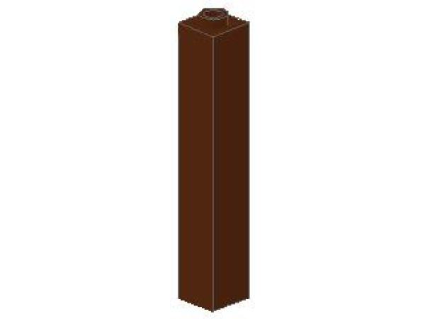 Lego Brick 1 x 1 x 5 (2453a) reddish brown